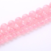 Haute qualité Madagascar Rose Quartz perles poudre cristal rose Quartz perles en vrac pour la fabrication de bijoux