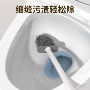 Porte-brosse de toilette en forme de chat mignon, tête en silicone, forme ronde, facile à nettoyer, rose, vert, blanc, outil de nettoyage de salle de bain - Product Image 3