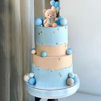 Ensemble de 26 ballons et ours en peluche pour la décoration de gâteaux et de pâtisseries, décorations de fête d'anniversaire, style minimaliste