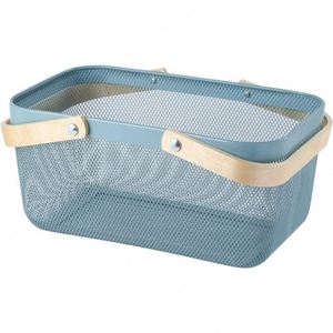 Metal Mesh Steel <b>Basket</b> with Handles Farmhouse Style <b>Wire</b> <b>Basket</b> Pantry Organization and Storage for Cabinets Pantry Closets - Product Image 4