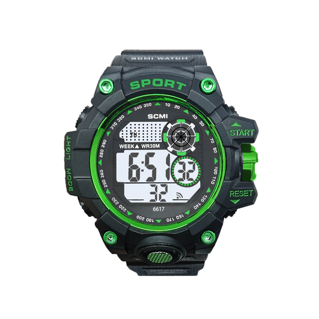 Minimalist Multifunctional Sport Electronic Watch for Male Female Middle School Students Luminous Timing with Alarm Feature