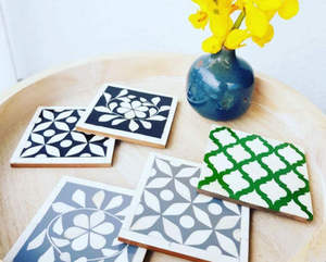 Posavasos con incrustaciones de hueso para cocina, posavasos de diseño moderno para el hogar, taza de té, diferentes colores, el mejor diseño - Product Image 6