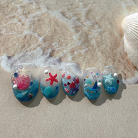 Autocollants 5D Stéréo TSZS en Gros pour Ongles : Coquillages, Étoiles de Mer, Poissons, Crabes, Monde Sous-Marin – Décoration d'Ongles Thème Vacances à la Plage