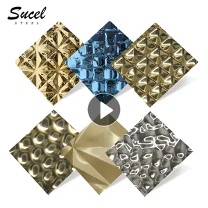 Sucel Stahl Foshan Fabrikdirekt 304 316 Farbe benutzerdefinierte Wellen-Wellen-Wellen-Edelstahlplatte Wandplatte