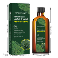 Huile capillaire nourrissante à base de plantes Usman Grass Oriental Arborvitae Leaf pour le soin des cheveux, renforcement du cuir chevelu, 120 ml, OEM ODM