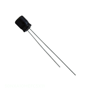 Authorized Distributor 50NXA10MEFC5X11 Through Hole CAP ALUM 10UF 20% 50V RADIAL TH 10 uF <b>Capacitor</b> - Product Image 1