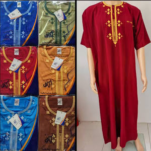 CCY أحدث مخزون ثوب الجبة التطريز ملابس إسلامية أرواب قصيرة الأكمام قفطان عربي إسلامي طويل ثوب مغربي للرجال - Product Image 2