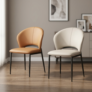 Modern PU Leather <b>Living</b> <b>Room</b> <b>Chair</b> Solid Back Metal Legs Ergonomic Design Home Furniture - Product Image 2