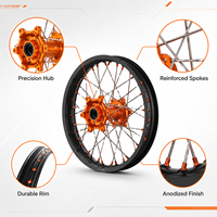 Roue à rayons en alliage d'aluminium de 19 pouces compatible avec Surron Talaria MX3 MX4 MX5, certifiée DOT/ISO, OEM personnalisée