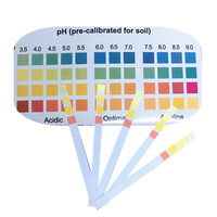 Bandelettes de test de pH du sol de jardin 3.5-9.0, indicateur de pH en papier, kit de test du sol pour plantes et fleurs