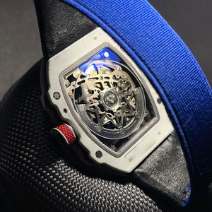 Luxury RM 67-02 Alexis Pinturault Men <b>Watch</b> – Blue White Carbon <b>Skeleton</b>, <b>Automatic</b> Mechanical Designer Timepiece - Product Image 5