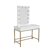 Coiffeuse moderne de style industriel et table d'étude Coiffeuse de maquillage en bois MDF avec tiroirs en métal pour chambre à coucher ou salon