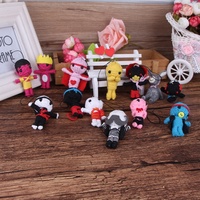 Porte-clés de mini poupée voodoo, mini jouet en peluche fait à la main, avec logo personnalisé, vente en gros, 20 pièces
