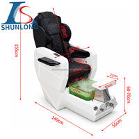 Fauteuil de manucure et pédicure professionnel réglable, avec spa électrique pour les pieds et massage inclinable, pour salon de beauté de luxe