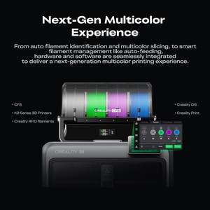 Impresora 3D Creality K2 260X260X260 mm FDM, Impresión Multicolor con Nivelación Automática Inteligente CFS, Funcionamiento Silencioso - Product Image 3