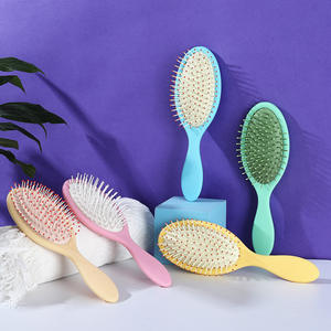 High Quality Candy Color <strong>Rubber</strong> Coating Oval Paddle Massage <strong>Hair</strong> Brush Soft Nylon Bristle Air Cushion <strong>Hair</strong> <strong>Comb</strong> - Product Image 6