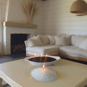 เทียนทรายปาล์มจากพืช สำหรับตกแต่งงานแต่งงานที่บ้านของแมตติ  แบบมีไข่มุก  จำหน่ายเป็นกิโล - Product Image 2