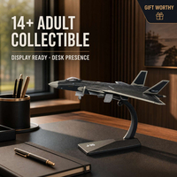 Modèle d'avion de chasse J-20 en alliage de zinc à l'échelle 1:72, articulation à 8 points, emballage en boîte, cadeau militaire, pour les 14 ans et plus, unisexe