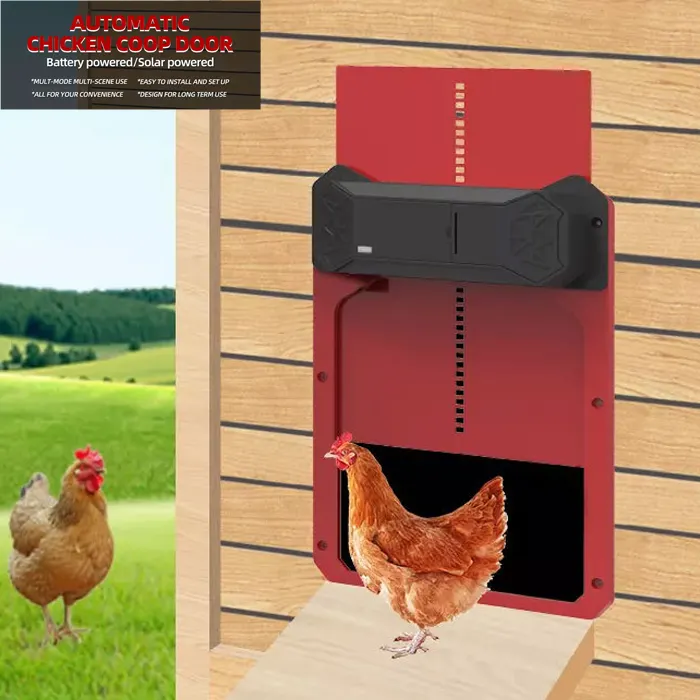 Produk penghemat energi Panel daya pintu kandang ayam otomatis tenaga surya