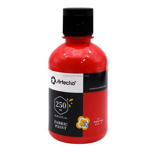 Pintura para Tela Artecho New Art Supplies - Rojo 250ml, Pintura Permanente Impermeable para Lienzo y Textil - Product Image 1