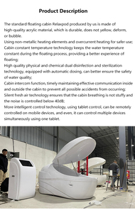 New Float Pod Body Relax Machine Home Use Modern Design <strong>Sensory</strong> <strong>Deprivation</strong> <strong>Tank</strong> Spa Center Relaxation Enhance Physical Fitness - Product Image 3