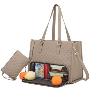 2 in 1 Ladies Shoulder Bag <b>Lunch</b> <b>Box</b> Waterproof Women 15.6inch Laptop Handbags With <b>Insulated</b> Cooler Bag RTS Bulk Mixed Order - Product Image 2