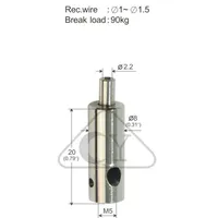 Changyi Joint pivotant en laiton, fer, nickel, chrome noir, pince à câble réglable