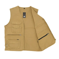 Gilet utilitaire personnalisé unisexe formel respirant multi-poches en coton pour la chasse, la pêche, le safari et la randonnée