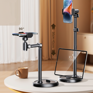 Support de téléphone suspendu avec base ronde pour bureau, support réglable pour diffusion en direct, adapté aux téléphones portables et tablettes - Product Image 1