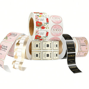 Etichette Adesive Personalizzate con Stampa in Lamina d'Oro, Logo in Rilievo, Etichette in Vinile Autoadesive per Imballaggio, Etichette per Profumi - Product Image 4