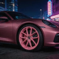 Nouvelles jantes forgées personnalisées Sakura Pink à 5 branches, 18-20 pouces, 5x112, 6061-T6, en alliage d'aluminium monobloc pour Audi RimPower