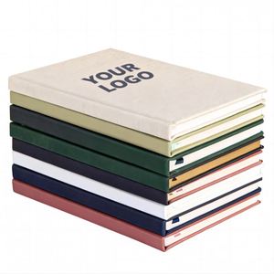 2025 Custom Logo Linen Fabric PU Cover A5/<b>A4</b> Business Office <b>Planner</b> Personalized Wedding Vows Book with Printed Journal Gift - Product Image 1