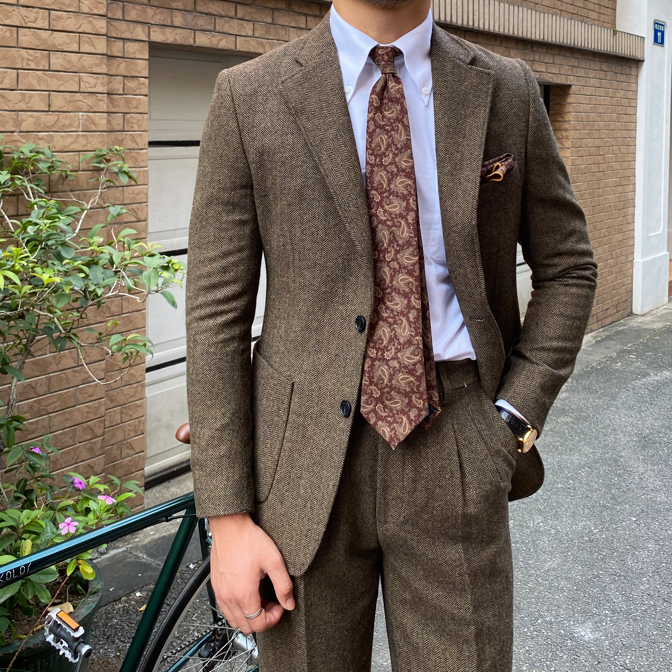 Pantalon de costume marron