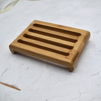 Porte-savon en bambou écologique pour salle de bain, douche, cuisine