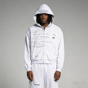 Tuta da Uomo Personalizzata con Logo Ricamato Leopardato, Effetto Vissuto, Traspirante, con Cerniera e Stampa DTG, Stile Streetwear - Product Image 2