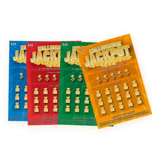 Custom Full Color Scratch Card Lottery Scratch Tickets Winning Paper Scratch Off Cards for Gifts Games Business Family