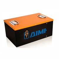 Batterie au lithium LiFePO4 Aimi 36V/48V/72V 100Ah pour moteur de bateau et chariot de golf, durée de vie de 6000 cycles, protection BMS intégrée