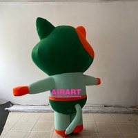 Costume d'animal de marche de mascotte gonflable floue personnalisé, costume gonflable de chat de renard de dessin animé pour l'activité publicitaire