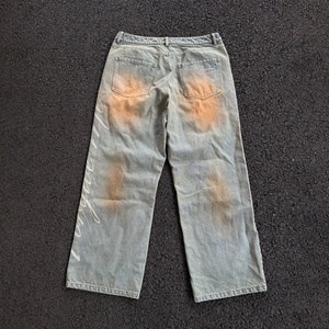 Pantalones Vaqueros Anchos Personalizados con Diseño Desgastado y Lavado a la Piedra, Jeans Casuales de Alta Calidad, Pantalones Vaqueros Holgados - Product Image 3