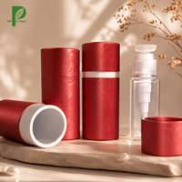 Boîte cylindrique ronde en papier de luxe pour parfum, rose, noire, avec feuille d'or, 50 ml, emballage cadeau pour cosmétiques, 10 ml avec insert en EVA
