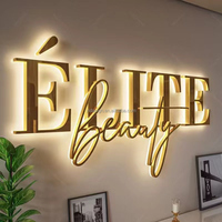 Letrero Comercial Profesional con Retroiluminación LED 3D, Letrero de Acero Inoxidable Personalizado para Publicidad Empresarial