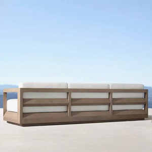 Conjunto de sofá exterior de teca moderno personalizado de gama alta, fabricante de muebles de jardín de madera para patio - Product Image 3