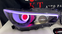 Phares de voiture RGB pour Infiniti Q50, phares LED en forme de lune, yeux de démon, phares modifiés d'origine