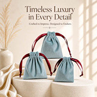 Mini pochette à cordon en velours pour bijoux, bracelets, montres, bagues, sac de rangement personnalisé en flanelle douce avec cordon pour accessoires