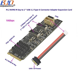 2 * Adaptateur de carte d'extension USB 3.2 Type-E vers interface M.2 NGFF NVME M-Key pour ordinateur de bureau - Product Image 1