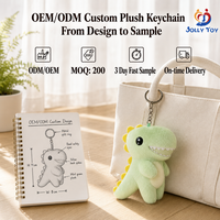 Porte-clés dinosaure en peluche personnalisé en gros, 12 cm, petit pendentif en coton, porte-clés en peluche personnalisé pour machine à griffes