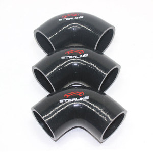 Manguera de goma de silicona reforzada con fibra de aramida de 90 grados resistente al combustible - Product Image 1