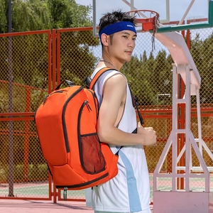 Custom Logo Oxford Unisex Waterproof <strong>Basketball</strong> Backpack Zipper Closure <strong>Shoe</strong> Compartment Letter for <strong>Outdoor</strong> Sports Travel - Product Image 5