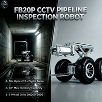 Caméra PTZ HD robotisée FB20P FORBEST haute performance, étanche IP68, à 6 roues motrices, pour l'inspection des canalisations municipales