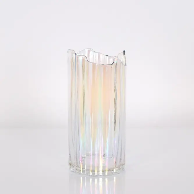 Vaso di fiori in vetro trasparente di alta qualità dal Design moderno per la decorazione domestica